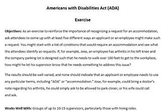 ADA Exercises