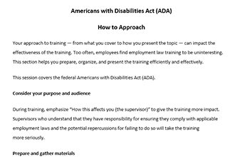 ADA How To